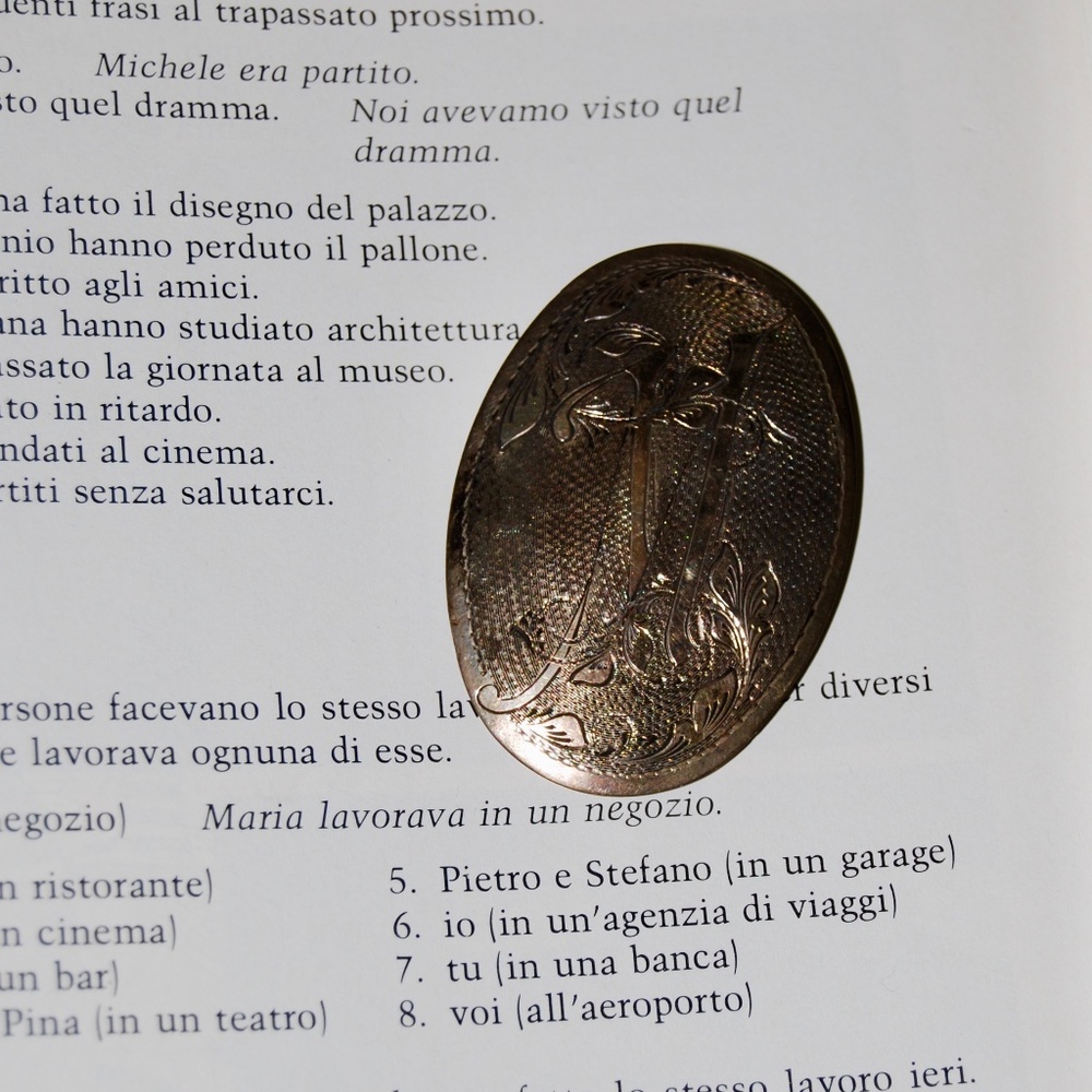 Vintage Sterling Silver Initial "M" Brooch